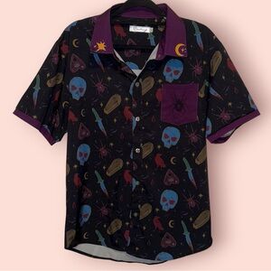 Theo Masters Halloween Themed Shirt - Black and Purple
